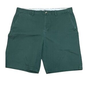 Old Navy Mens Ultimate Slim Shorts 40 Green Casual Chino Flat‎ Front